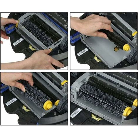 4 Kits d'Accessoires de Brosse à Rouleau de Rechange Compatibles avec l'aspirateur iRobot Roomba 600 Series 605 606 615 616 620 621 (1/4)