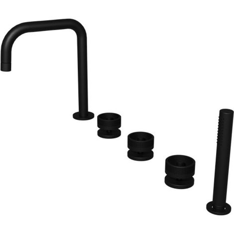 Melangeur bain douche sur gorge Black mat Rota - CRISTINA ONDYNA RT12113 (1/2)