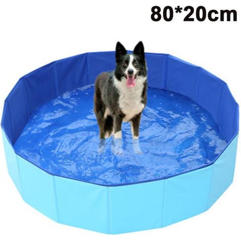 Piscine pliable - - nouvelle version améliorée - portable - intérieur/extérieur - pour chiens, chats, enfants (1/3)