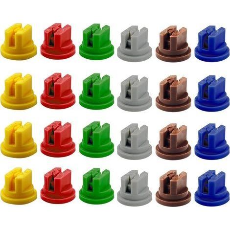 – 24 Pack 110 Degree Spray Nozzles – Wear Resistant Polymer – Fine Spray – Compatible with Sprayers (1/5)