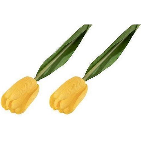 Fleur artificielle magnifique et inaltérable, tulipe de Pâques et de printemps, décoration intérieure.jaune (1/5)
