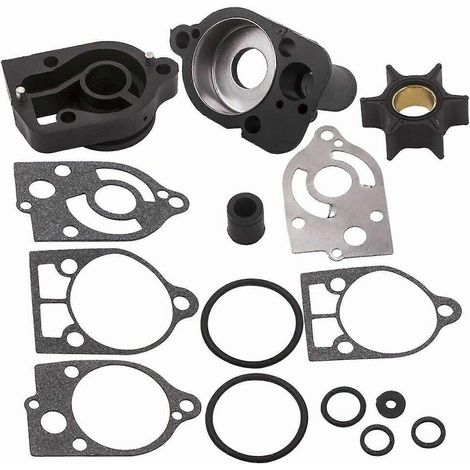 Kit de turbine de pompe à eau avec embase et boîtier pour Mercury 30 35 40 45 50 60 65 70 - 46-77177a3 18-332 (1/5)