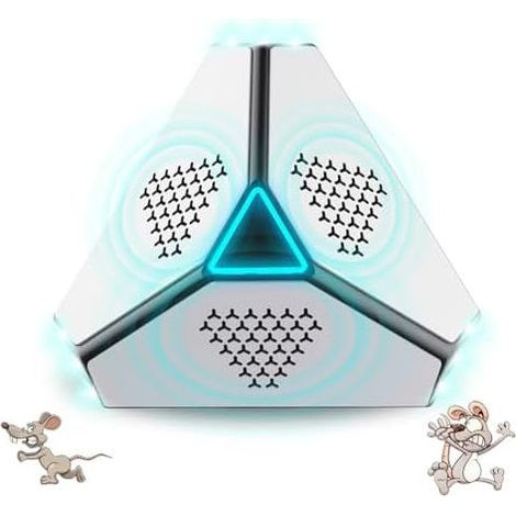 Répulsif pour Souris, ultrasons Rats, Souris et lumière LED, répulsif à pour, rongeurs, parassit Rats araignées, Papillons Fourmis - (1/5)