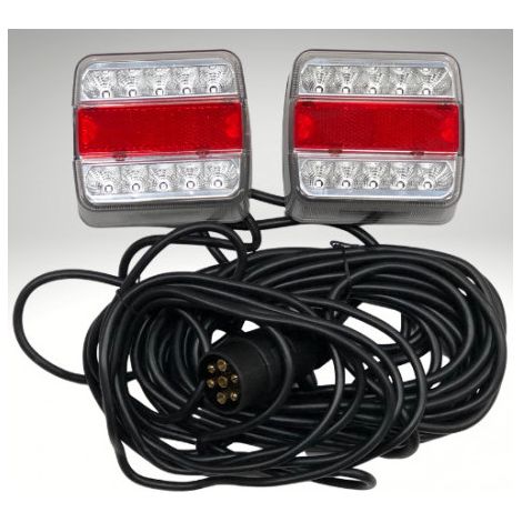 Maxter – Équipement magnétique à LED 7,50 m – Alimentation pour luminaire – Espacement entre feux 4 m – Installation rapide avec support magnétique (1/2)