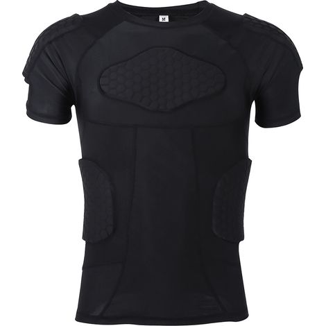 Homme gilet rembourré anti-choc en silicone, short et pantalon accessoire de protection sportive (T-shirt) (1/5)