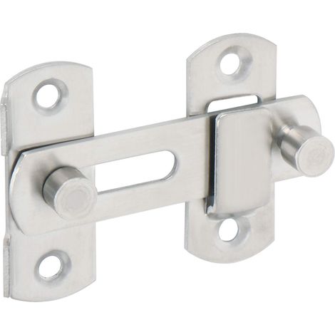 Verrou Porte Interieure Loquet Porte Exterieur, Fermeture Loquet à Bascule Serrure Verrou Portail en Acier Inoxydable pour Fenêtre, Placard et Jardin, Brossé, Petit en 2MM Épaisseur, EMS9003 (1/5)