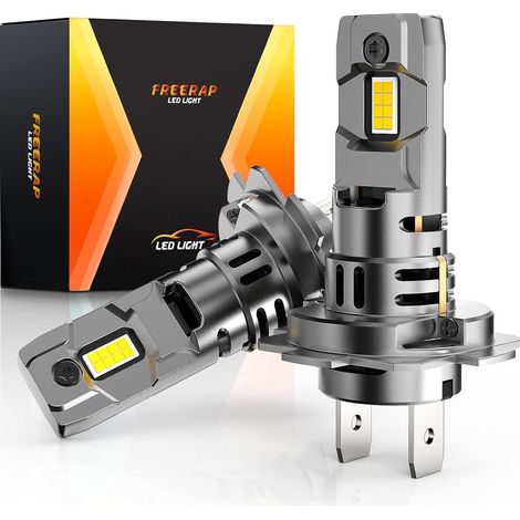 Ampoule H7 LED 32000LM, 100W 600% 6500K Lumière Blanche, 1:1 Halogène Mini Taille, 70000+ Heures De Vie, Plug and Play Installation Facile, 2 Pièces(H7) (1/5)