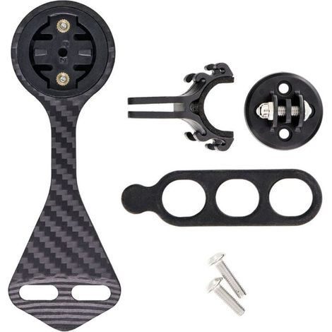 Support d'Ordinateur en Fibre de Carbone pour Guidon de Vélo F12 - Pour Garmin Cateye (Modèle YZA) (1/5)