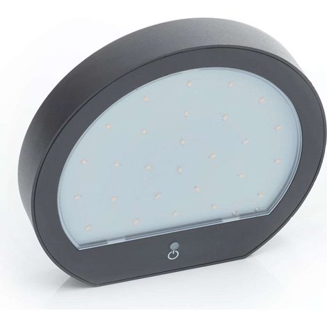 [GEBRAUCHT] B-Ware Lampenwelt Led Solar Außen Wandleuchte Linja Dunkelgrau Außenwandleuchte Außenlam