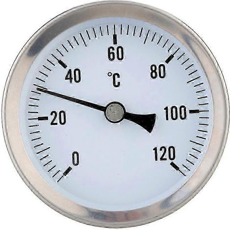 Tube thermomètre métallique de 63 mm, étanche, compatible avec l'industrie chimique. (1/4)