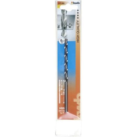 Broca kwb 217060 HSS 6 mm 139 mm