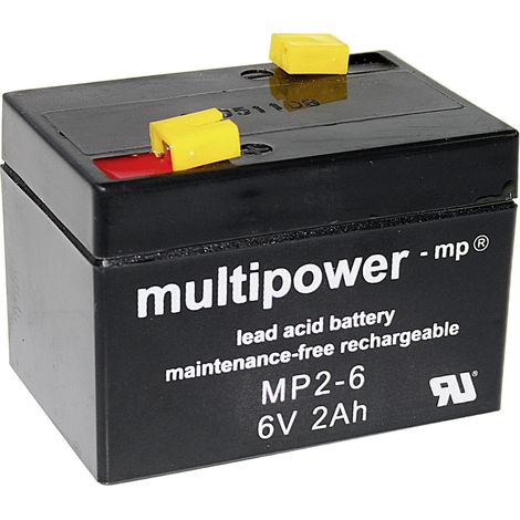Multipower MP2-6 Blei-Akku 6 V 2 Ah schwarz