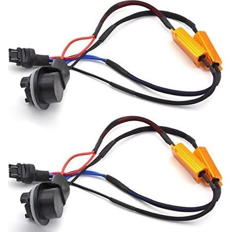 Lot de 2 Ampoules LED 50 W 8 ohm 3157 pour Feux de Brouillard et Feux de Circulation diurnes