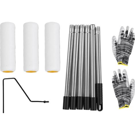 Kit de rouleaux à peinture pour mur de plafond avec tige réglable à 6 sections pour sols et terrasses. (1/5)