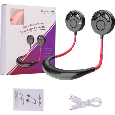 Mini ventilatore portatile USB da collo, fascia flessibile per viso, aromaterapia, sport all'aria aperta, palestra, viaggi, ufficio