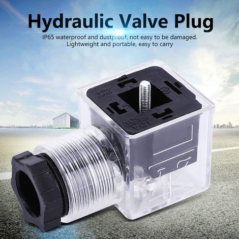 Électrovanne hydraulique, fiche à bobine électromagnétique, universelle transparente, avec voyant lumineux, sans fil, AC220V, vendue par paquets de 5. (1/5)