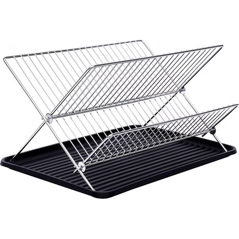 Porte-Vaisselle Étagère à Vaisselle Égouttoir Couverts Étagère de Rangement Cuisine Porte-ustensilles (1/5)