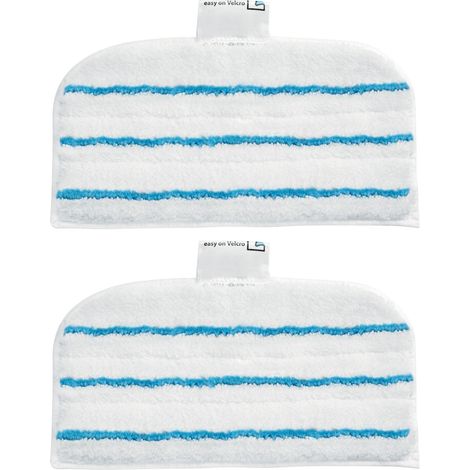 Lot de 2 Patins Multi Surfaces pour Balais à Vapeur - Tampons de Nettoyage en Microfibre Durable - Accessoires pour Nettoyeur Vapeur - Housse Lavable - Rectangulaire