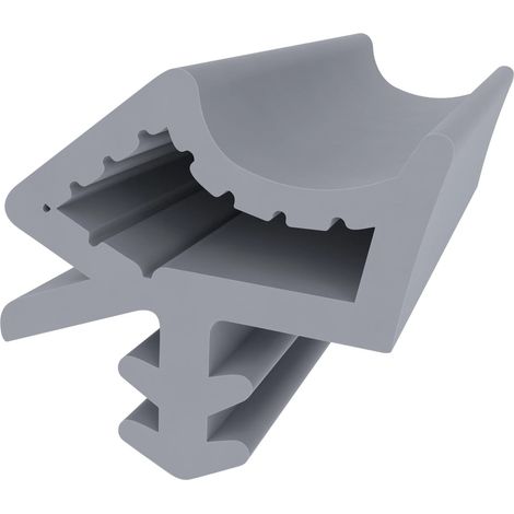Holzzargendichtung für Holztüren - Grau - 10 Meter - 12 mm Falzbreite - Zimmertürdichtung - Türdichtung Gummi (1/5)