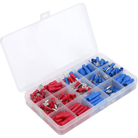Packung mit 200 Crimp-Elektroverbindern, isolierten Ringkabelschuhen, Kaltverbindungsset (1/5)