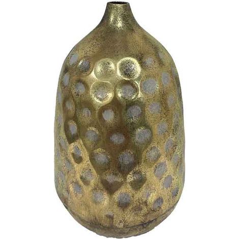 Vase épuré doré acier 55x55x45cm (1/3)