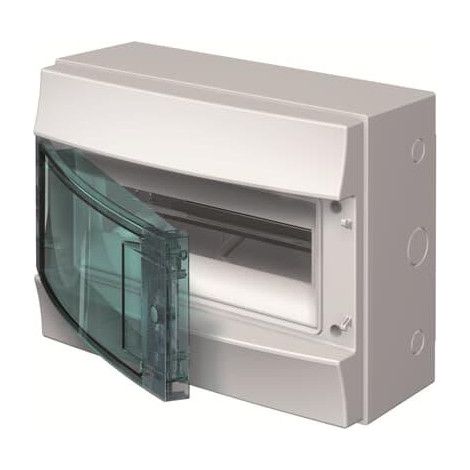 Mistral65H- Coffret Etanche-1R 12 modules-Porte Transp.-RAL7035-750°c+Borniers 1SLM006501A2212 ABB L629978