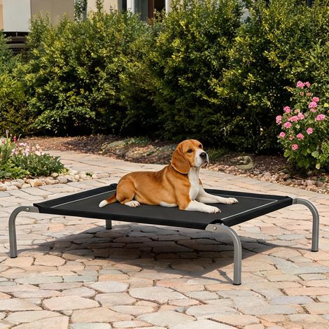 Lit surélevé pour chien et chat en textilène micro-perforé XL (1/5)