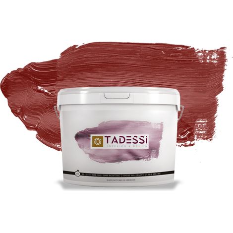 TADESSI Color Vista Wandfarbe Rot - Weinrot - Matte Dispersionsfarbe - Innenfarbe für Wand und Decke (1/5)