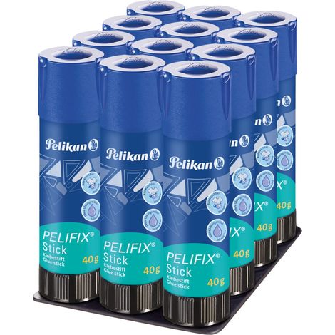 Pelikan Pelifix Colla Stick Trasparente Maxi 40g Senza Solventi Lavabile 12 Pezzi (1/4)