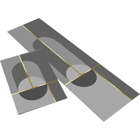 1 Tapis de cuisine, antidérapant, imperméable, mousse à mémoire de forme, velours cristal, pour station debout prolongée (1/5)