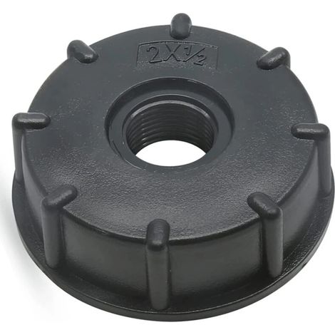 Adaptateur pour valise IBC, adaptateur pour fût, filetage grossier 60 mm, sortie moletée 1/2" NPT (1/5)