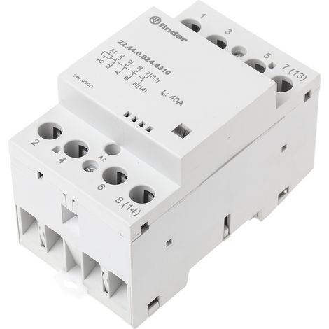 Contacteur Finder série 22 Series, 4 pôles , 40 A, 24 V dc, 24 V ac ( Prix pour 1 )