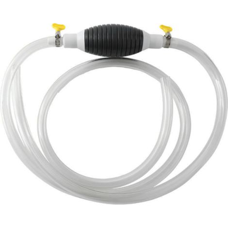 Pompe à siphon pour essence et eau, pompe à carburant manuelle portable avec tuyau de 1,5 m