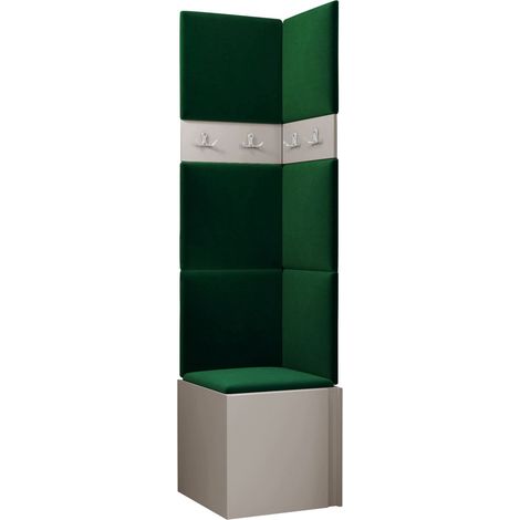 Conjunto para recibidor Pinis XXI, Manila 35, 186x42x46cm, Tapiz, Aglomerado laminado, Colocada, Montada en la pared