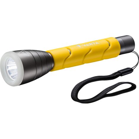 Varta – Lampe torche LED Cree 5W 290 lumens – Alimentation piles – Résistante aux éclaboussures et chocs – Pour camping et activités extérieures