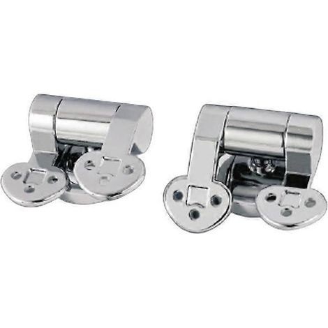 Toiletbrilscharnier - Zinklegering softclose toiletbrilbeslag, vervangend scharnier met beslag en reparatieonderdelen, voor de meeste houten toiletbrillen (1/5)