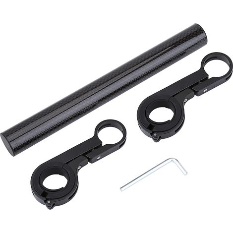 Support d'extension de guidon de vélo, support pour éclairage de vélo, lampe de poche, compteur de vitesse (Noir) (1/5)