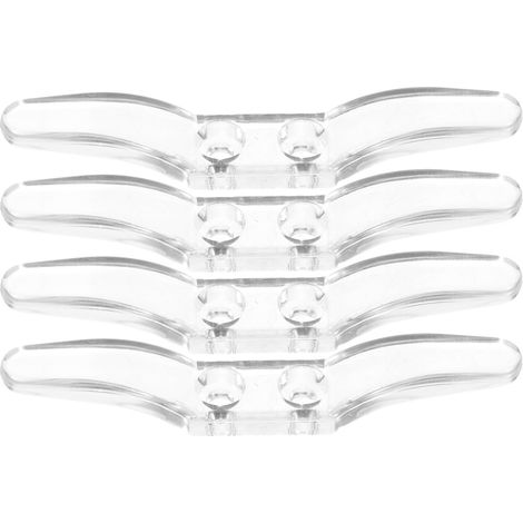 Lot De 4 Taquets De Cordon pour Stores De Fenêtre Enrouleurs De Ficelle Transparente pour Rideaux Roulants Crochet Mural De Sécurité pour Accessoires De Stores 3.2X0.6X0.5 Pouces (1/5)