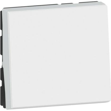Legrand 077040L Pulsador inversor easy-led Mosaic 6A 250V 2 mod. Blanco, Blanca
