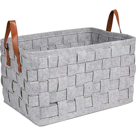 1 Panier de rangement, feutre, poignées, pliable, jouets, vêtements, chambre(Q3 : Nouveaux produits pour le mois d'août) (1/5)