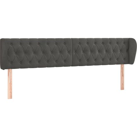 Maison Exclusive - Cabecero de terciopelo gris oscuro 183x23x78/8 (1/5)