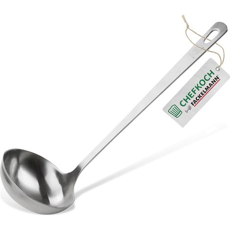 Louche Cuisine - 1 Pièce - Acier Inoxydable Mat - Soupes Ragoûts - Résistant Lave-vaisselle (1/5)