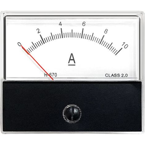 Analoges DC-Amperemeter (0–10 A, Klasse 2.0), transparentes Zifferblatt, empfindlicher Zeiger, kompaktes ABS-Gehäuse (1/5)