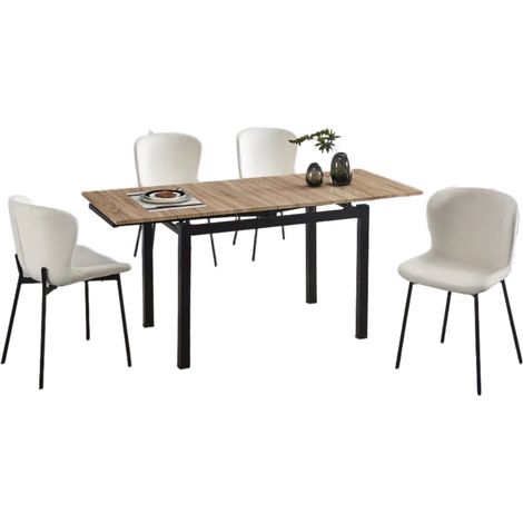 Table extensible BORA en bois Chêne (1/3)