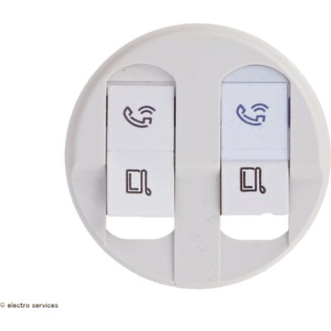 LEGRAND CÉLIANE ENJOLIVEUR PRISE RJ45 DOUBLE BLANC - 068252 (1/2)