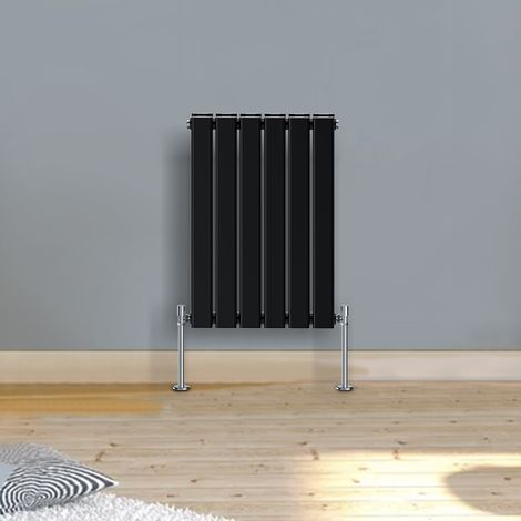 Warmehaus Horizontal Radiator Flat Panel Double Black 600x410mm (1/5)
