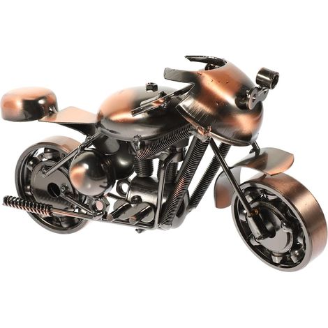 Modèle de Moto en Fer Vintage de Taille Moyenne Ornement Rétro en Bronze pour Décoration D’Étagère Moto pour Garçon et Filles et Collectionneurs pour Décoration Intérieure et (1/5)