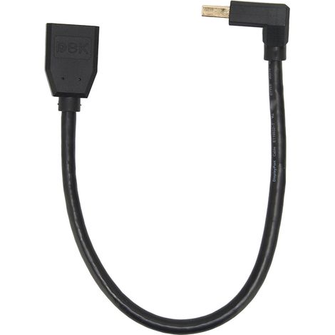 Câble DisplayPort 1.4 Coude 90°, Mâle à Femelle, Support 8K@60Hz/4K@144Hz, 0.3m pour DVD/PC/Moniteur (1/5)