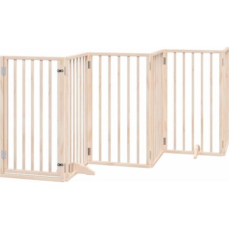 Maison Exclusive - Cancelletto per cani con porta pieghevole 6 pannelli 300 cm in legno di pioppo (1/5)