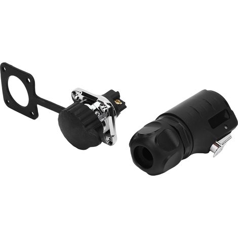Connecteur aéronautique étanche IP68 4 broches prise à bride carrée enfichable rapide 25A laiton PBT 2.5-4mm² avec 1 fiche 1 socle 4 vis 4 écrous (1/5)